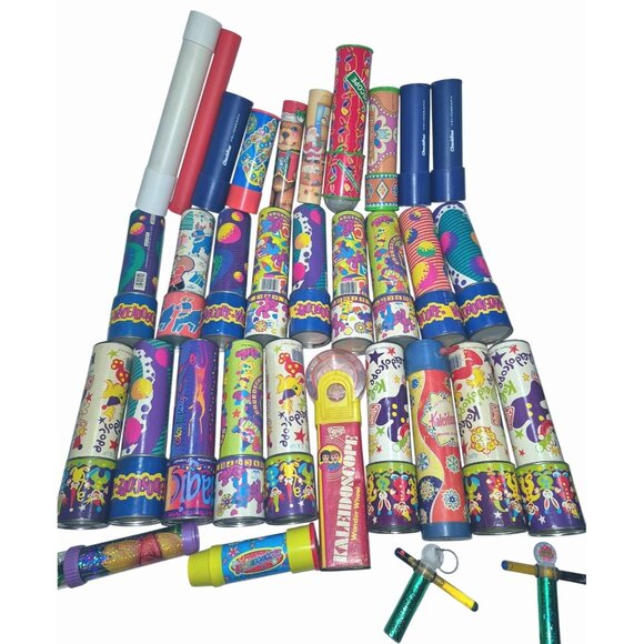 Vintage Kaleidoscope Lot Of 33 Assorted Designs Sizes Retro Collectibles Colorfu